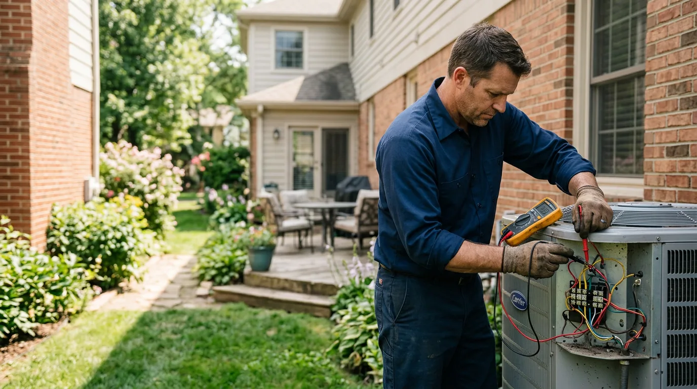 HVAC technician working near Amboy, CA